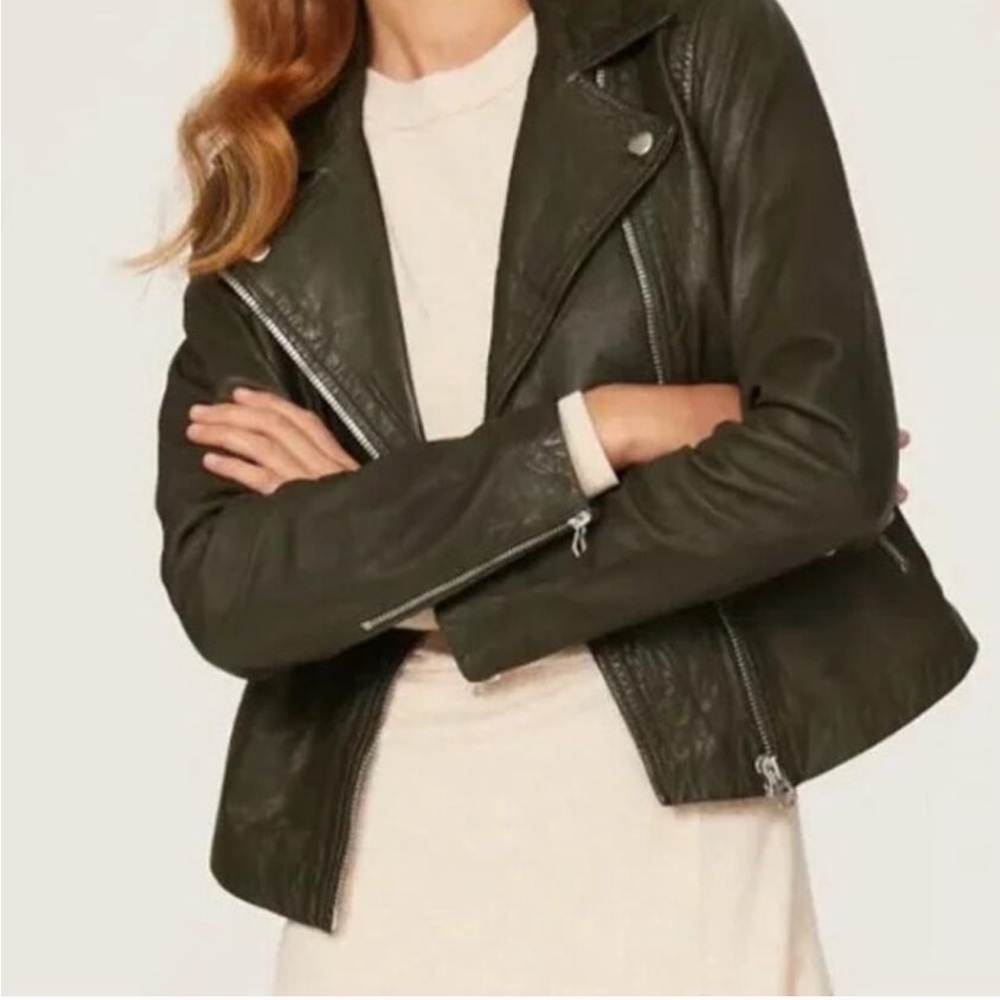 NWT Madewell Washed Lamb Leather Moto Jacket